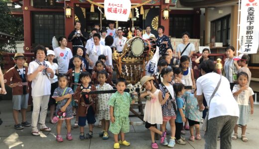 居木神社のお神輿祭りに参加