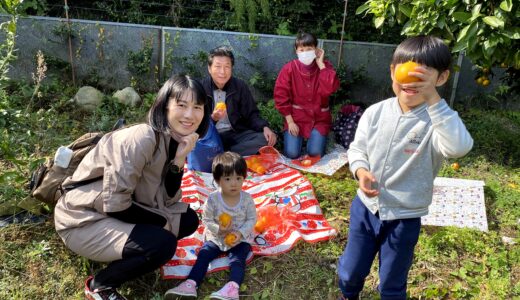 岐阜のおばあちゃん家でみかん狩り