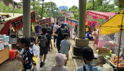品川神社でお祭り